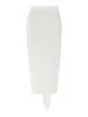 The Latest Fitted Longuette Skirt With Back Flounce In White