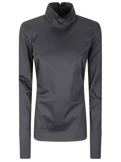 THE LATEST FITTED LONG-SLEEVE POPLIN SHIRT WITH TURTLENECK