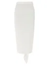 The Latest Fitted Longuette Skirt With Back Flounce In White