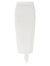 The Latest Fitted Longuette Skirt With Back Flounce In White