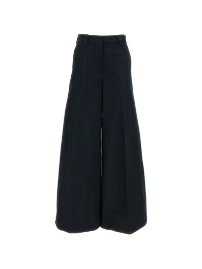 The Latest D-alma Gabardina Palazzo Trousers In Black