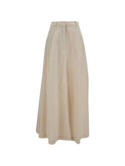 The Latest Front-slit Maxi Skirt In Neutral