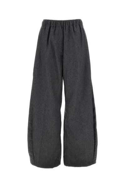 The Latest Grey Dora Wool-blend Wide-leg Pants In Gray