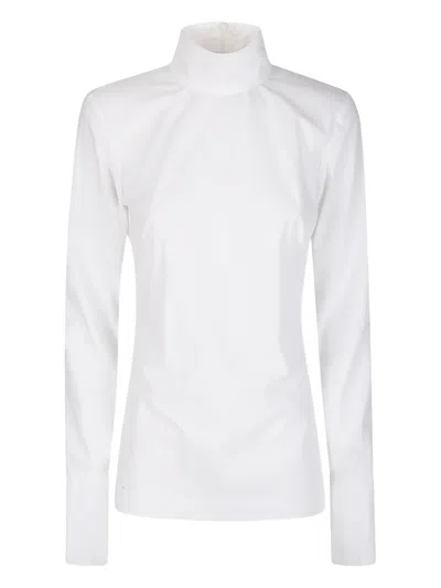 The Latest High-neck Poplin Blouse In Yellow
