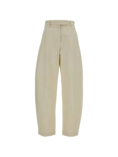 The Latest Dina Gabardina Wide-leg Trousers In Neutral