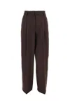 The Latest High-waisted Brown Trousers With Relaxed Fit In Brown