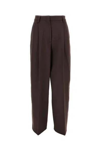 THE LATEST HIGH-WAISTED BROWN TROUSERS WITH RELAXED FIT