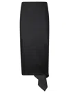 The Latest High-waisted Cotton Midi Skirt In Black