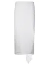 The Latest High-waisted Stretch Cotton Midi Skirt In White