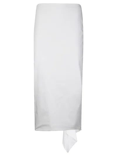 THE LATEST HIGH-WAISTED STRETCH COTTON MIDI SKIRT