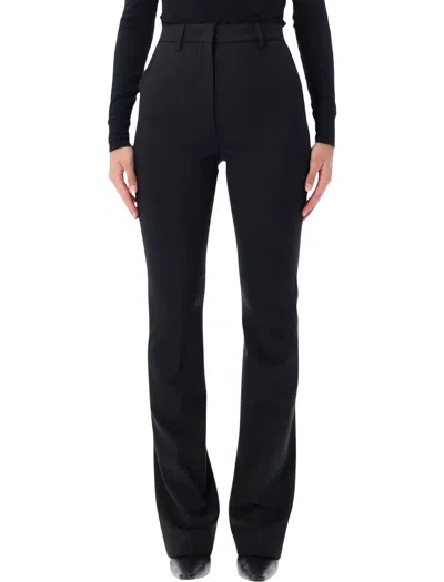The Latest High-waisted Straight-leg Trousers In Black