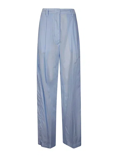 The Latest Light Cotton Palace Pants In Blue