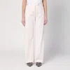 The Latest Thelatest Light Pink Alek Trousers In White