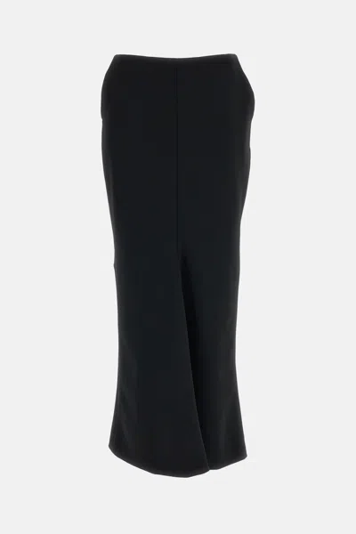 The Latest Long Knitted Skirt In Black