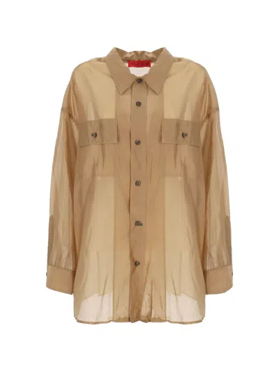 The Latest Long-sleeve Button Shirt In Brown