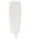 The Latest Fitted Longuette Skirt With Back Flounce In White