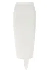 The Latest Fitted Longuette Skirt With Back Flounce In White