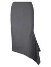 The Latest Longuette Skirt With Asymmetrical Draping In Gray