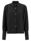 The Latest Black Long-sleeved Shirt With Classic Collar In Black