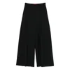 The Latest Bella Wide-leg Cropped Trousers In Black