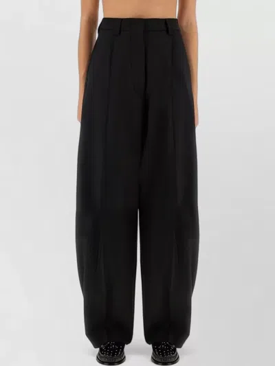 The Latest Pants Dear Belt Loops Pleated Wide Leg In Black