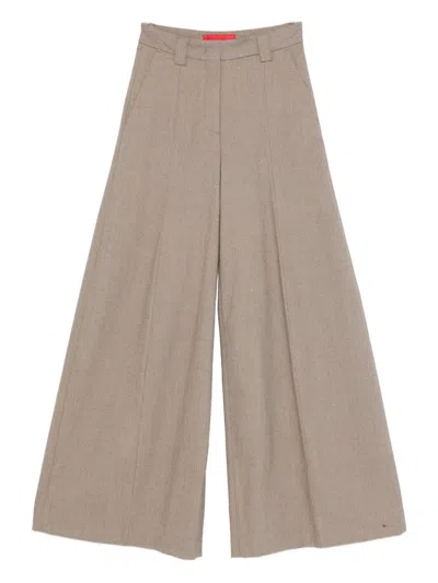 The Latest Pleat-detail Cotton Trousers In Neutral