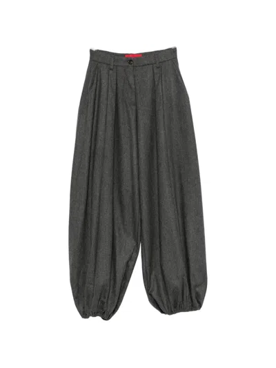 The Latest Pleated Balloon-hem Pants In Gray
