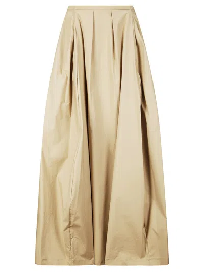 The Latest Pleated Cotton Maxi Skirt In Neutral