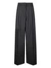 The Latest Pleated Wide-leg Trousers In Gray