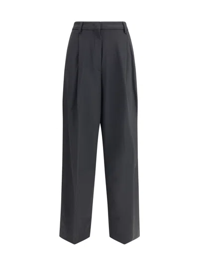 The Latest Thelatest Pleated Tailored Trousers In Black