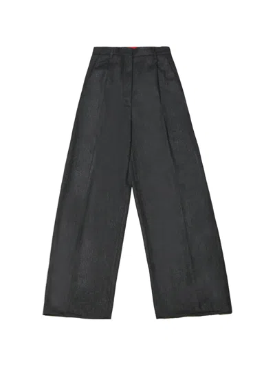 The Latest Pressed-crease Wide-leg Trousers In Gray
