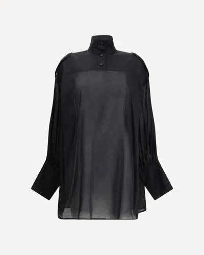 The Latest Semi-transparent Shirt In Black