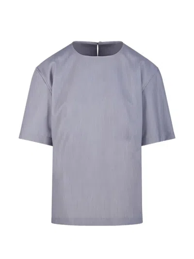The Latest Short-sleeve Blouse In Gray
