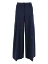 The Latest Wide Trousers With Classic Front Closure In Blue