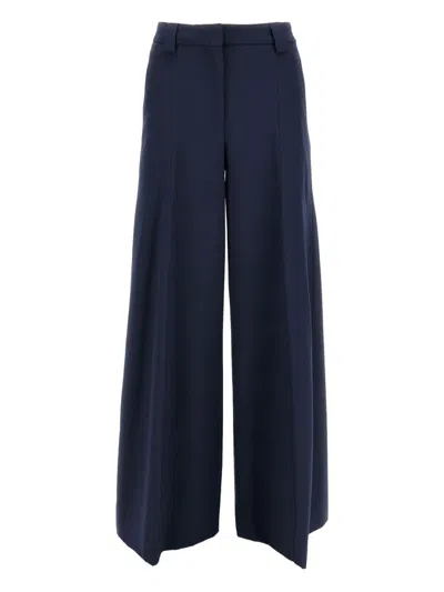 The Latest Wide Trousers With Classic Front Closure In Blue