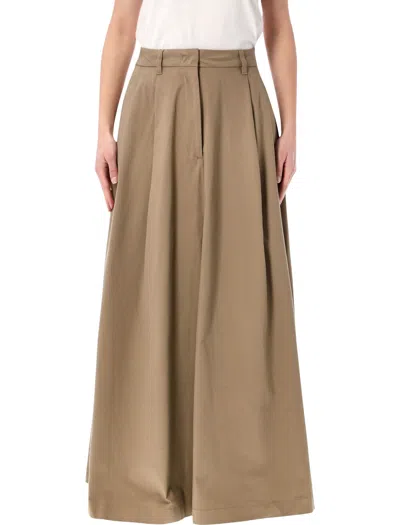 The Latest Daisy Skirt Belt Loops Pleated Back Pocket In Brown