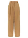 The Latest Slightly Wide Straight Leg Neutrals Trousers In Beige