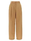 The Latest Slightly Wide Straight Leg Neutrals Trousers In Beige