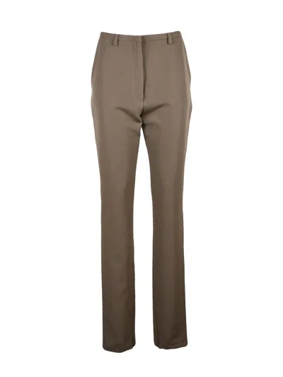 The Latest Straight-leg Stretch Pants With Tailored Design In Brown