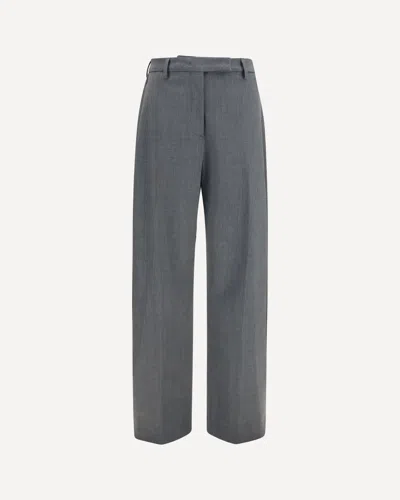 The Latest Straight-leg Wool-blend Pants In Gray