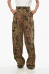 The Latest Stretch Cotton Axel Mom Fit Pants With Camouflage Pattern In Multi