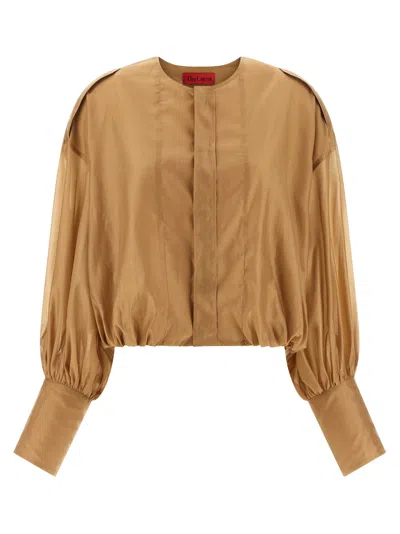 The Latest Thelatest Beige Lyocell Women's Blouse