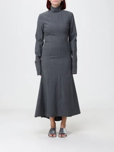 The Latest Thelatest Dress Woman Color Grey In Blue