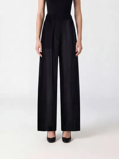 The Latest Thelatest Lyocell Wide Leg Trousers In Black