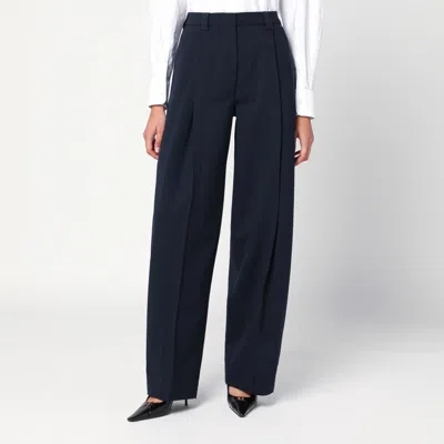 The Latest Midnight Blue Wool Blend Trousers