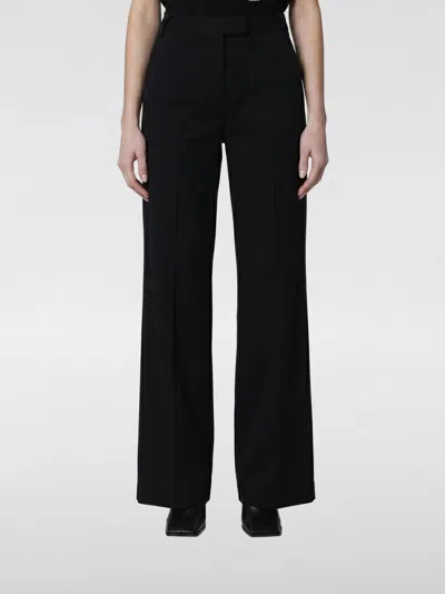 The Latest Thelatest Wide Leg Stretch Cotton Trousers In Black