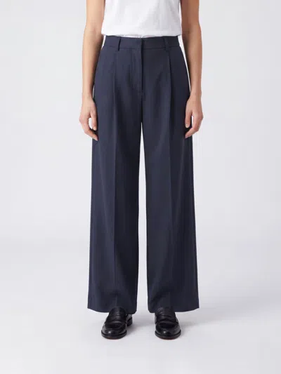 The Latest Thelatest Pants Woman Color Black In Blue