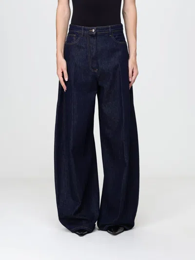 The Latest Thelatest Pants Woman Color Denim In Blue