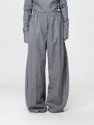 The Latest Thelatest Pants Woman Color Grey In Gray