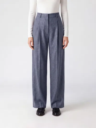 The Latest Thelatest Pants Woman Color Grey In Blue
